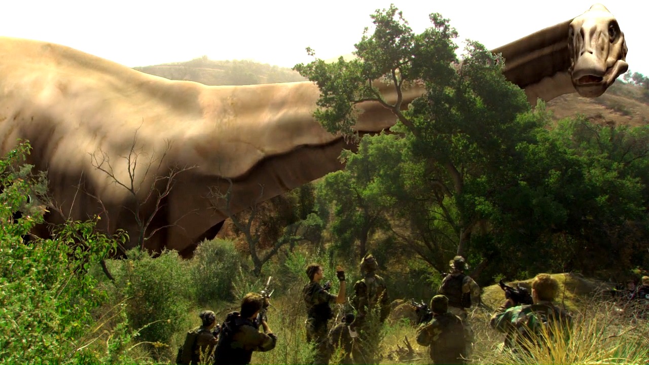 Soldiers vs dinosaurs in 100 Million BC (2008)