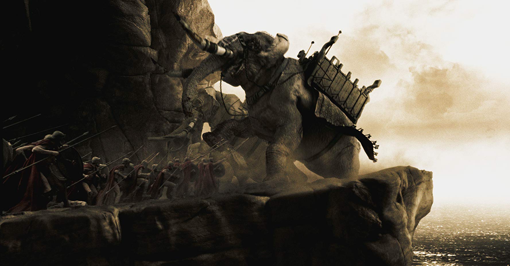 Battle elephants in 300 (2007)