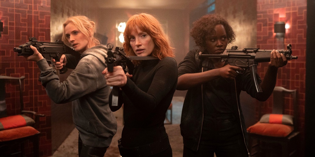 Diane Kruger, Jessica Chastain and Lupita Nyong’o in The 355 (2022)