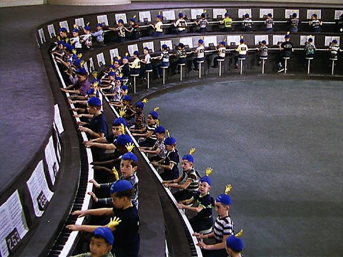 The children at Dr Terwilliker’s 500-seater piano in The 5000 Fingers of Dr T (1953)