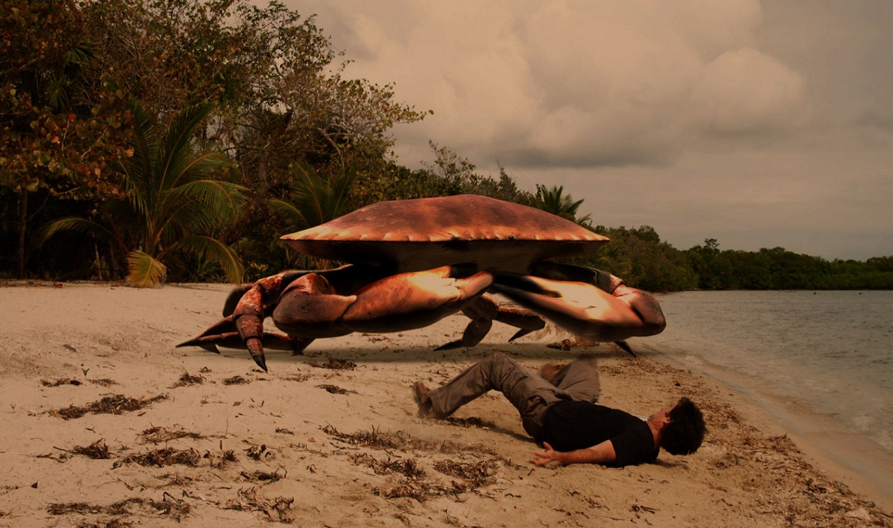 Patrick Muldoon vs giant crab in The 7 Adventures of Sinbad (2010)