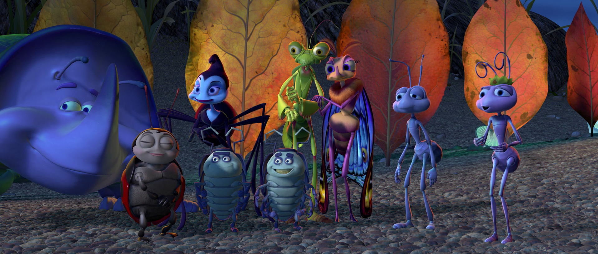 The troupe of circus insects in A Bug's Life (1998)