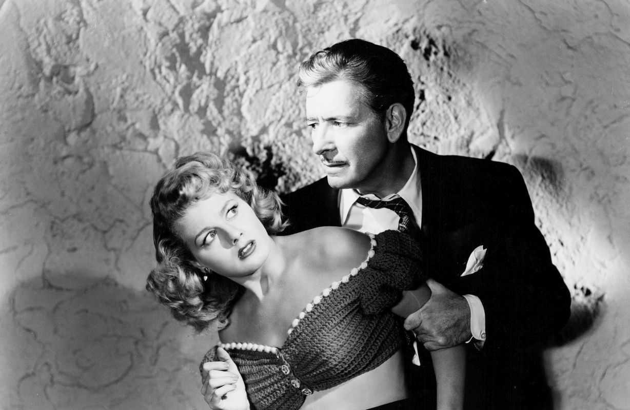 Ronald Colman as an unbalanced Shakespearean actor with his leading lady Signe Hasso in A Double Life (1947)