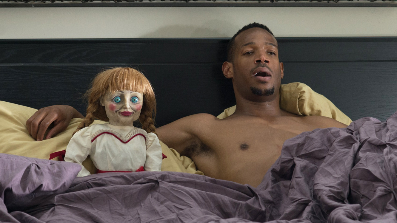 Marlon Wayans and the Abigail doll enjoy a moment of post-coital relaxation in A Haunted House 2 (2014)