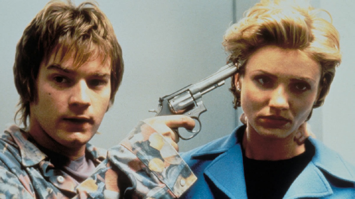 Inept kidnapper Ewan McGregor and his hostage Cameron Diaz in A Life Less Ordinary (1997)