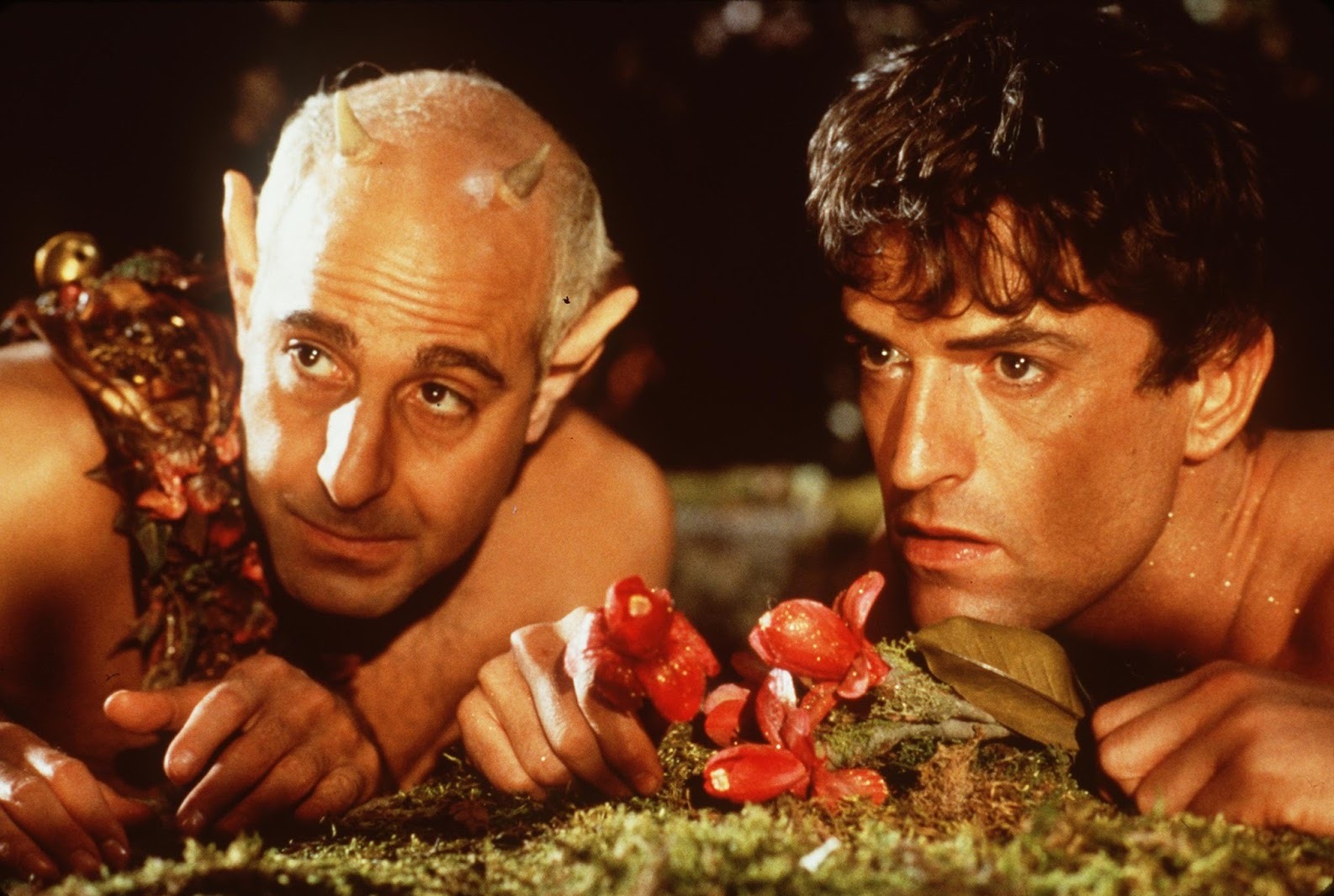 King Oberon (Rupert Everett) and his knave Puck (Stanley Tucci) in A Midsummer Night's Dream (1999)