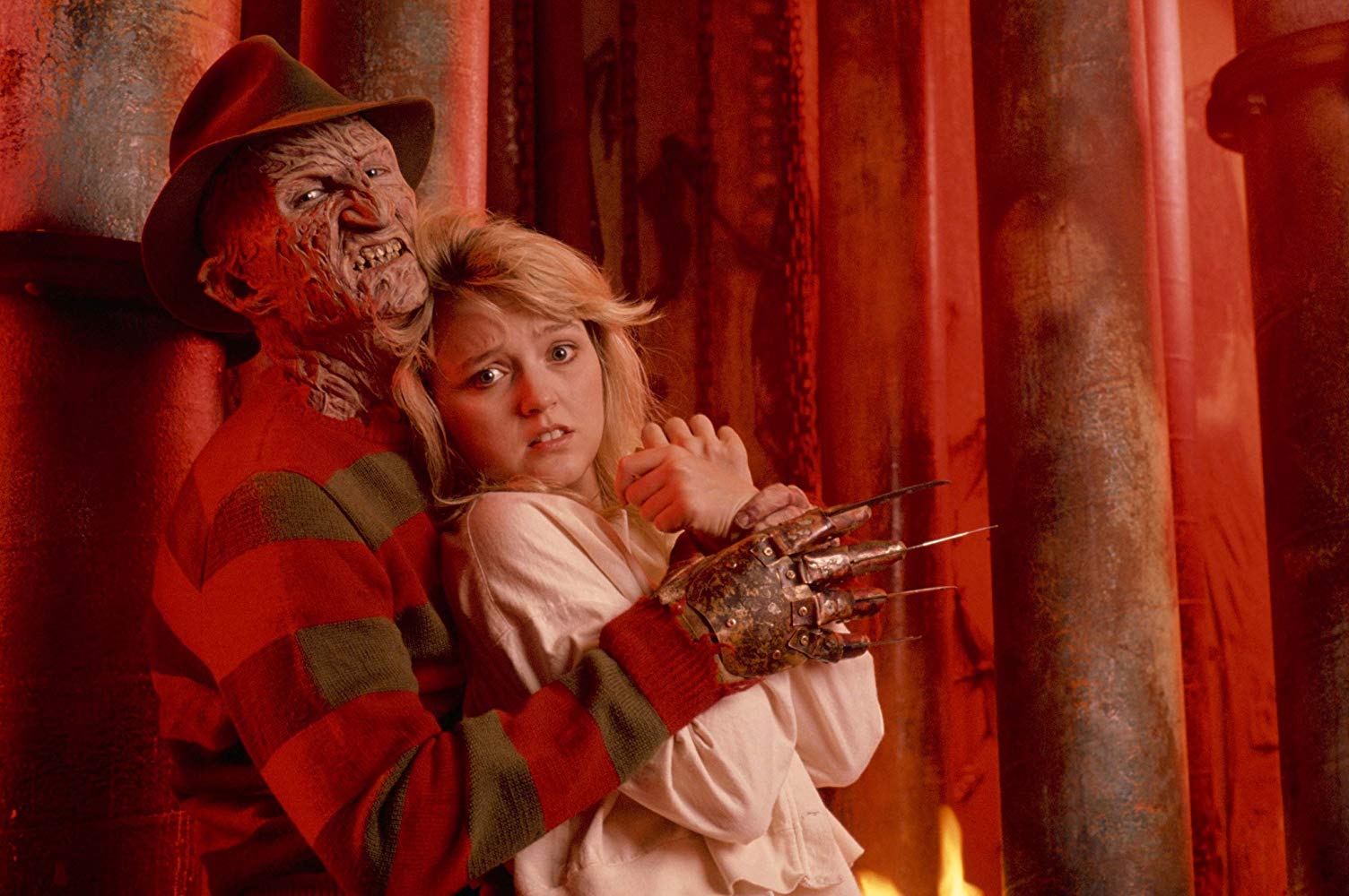 Freddy Krueger (Robert Englund) and Kristen Parer (Tuesday Knight) in A Nightmare on Elm Street IV: The Dream Master (1988)