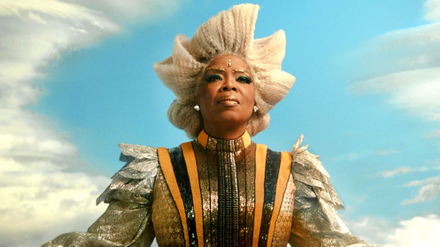 A ridiculously over-costumed Oprah Winfrey as Mrs Which in A Wrinkle in Time (2018)