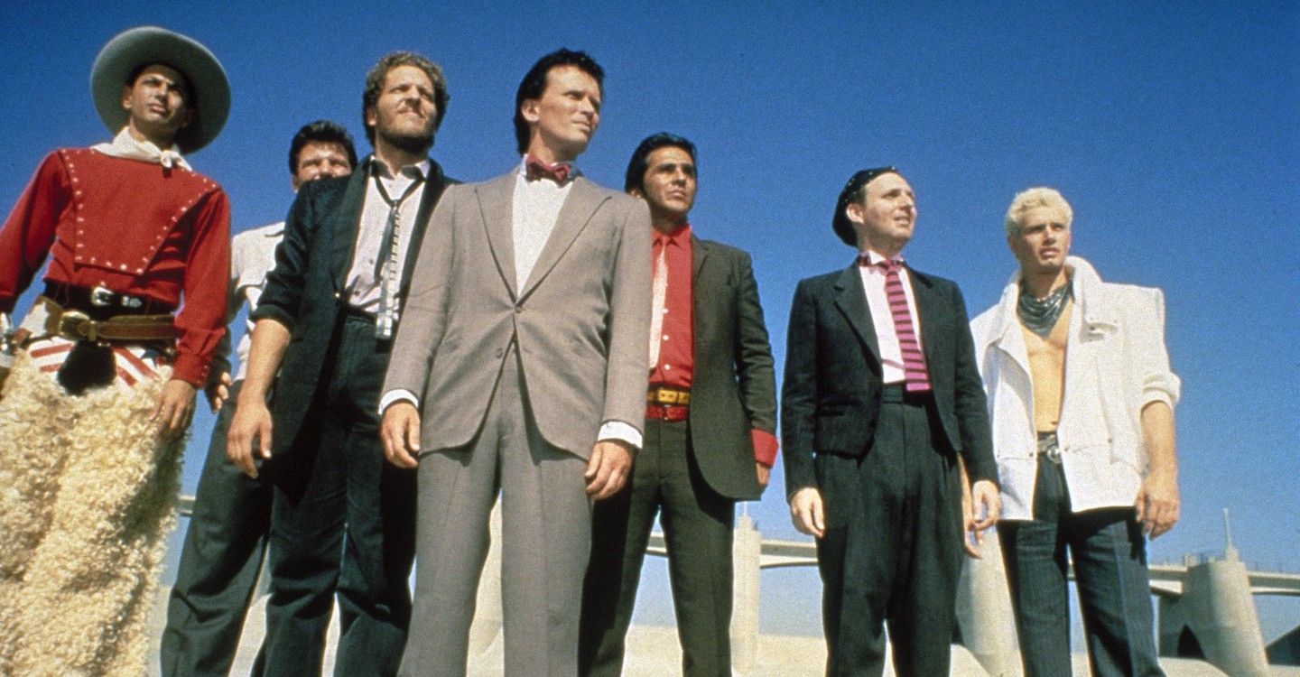 Jeff Goldblum, Clancy Brown, Peter Weller, Pepe Serna, Billy Vera, Lewis Smith in The Adventures of Buckaroo Banzai Across the 8th Dimension (1984)