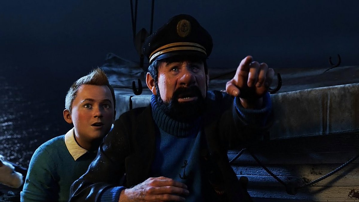 Tintin and Captain Haddock in The Adventures of Tintin (2011)