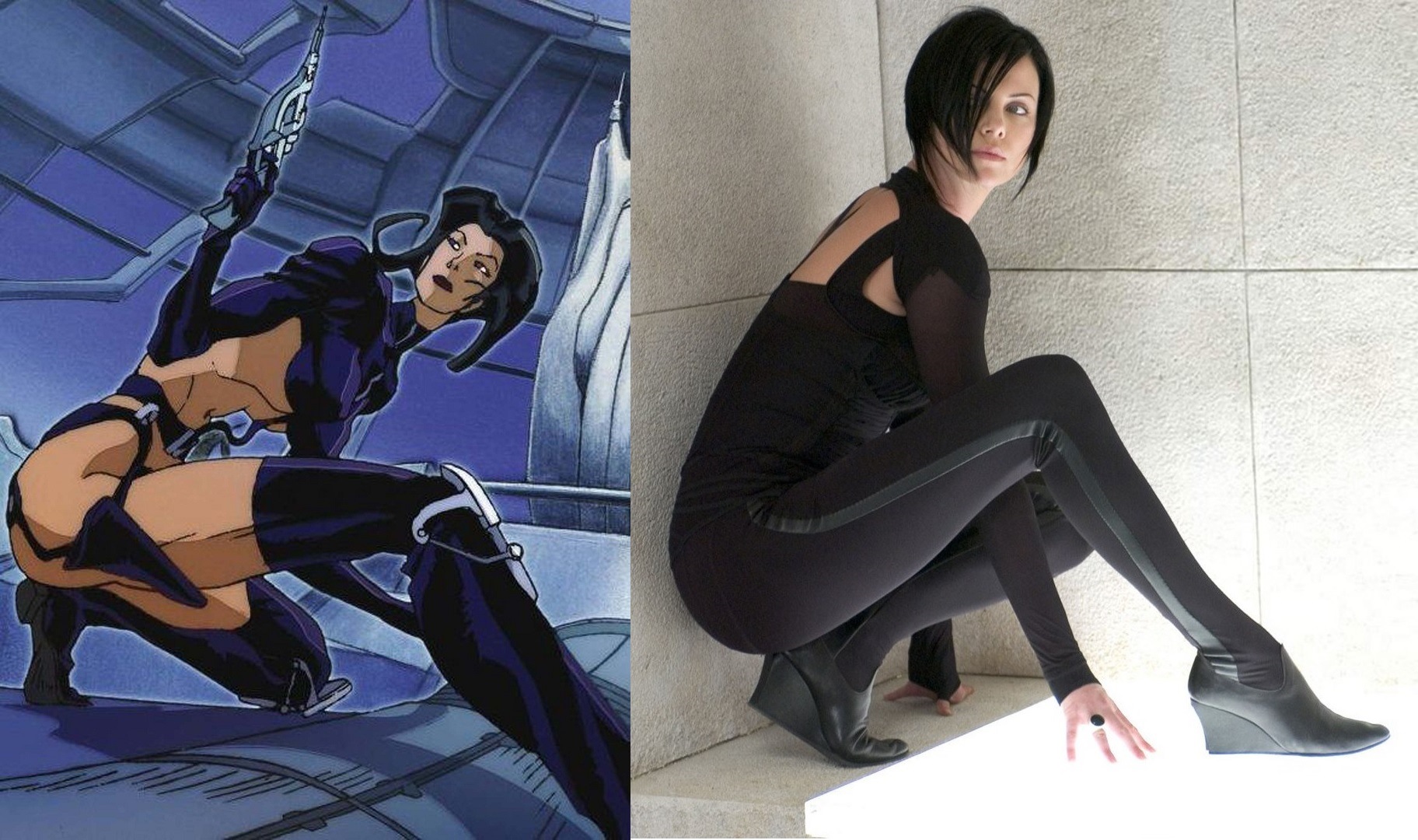Aeon Flux the animated version vs Charlize Theron in live-action
