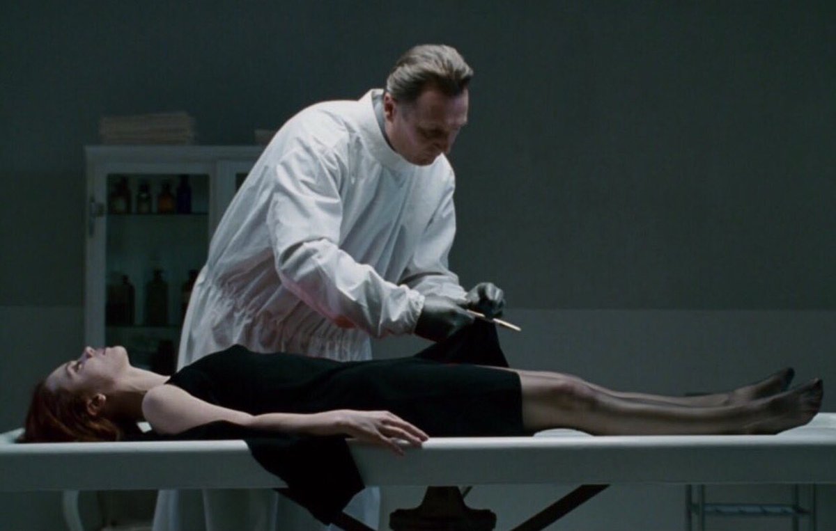 Liam Neeson dresses Christina ricci's body on the morgue table in After.Life (2009)