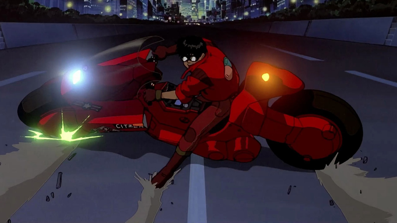 Tetsuo on motorcycle in Akira (1988)