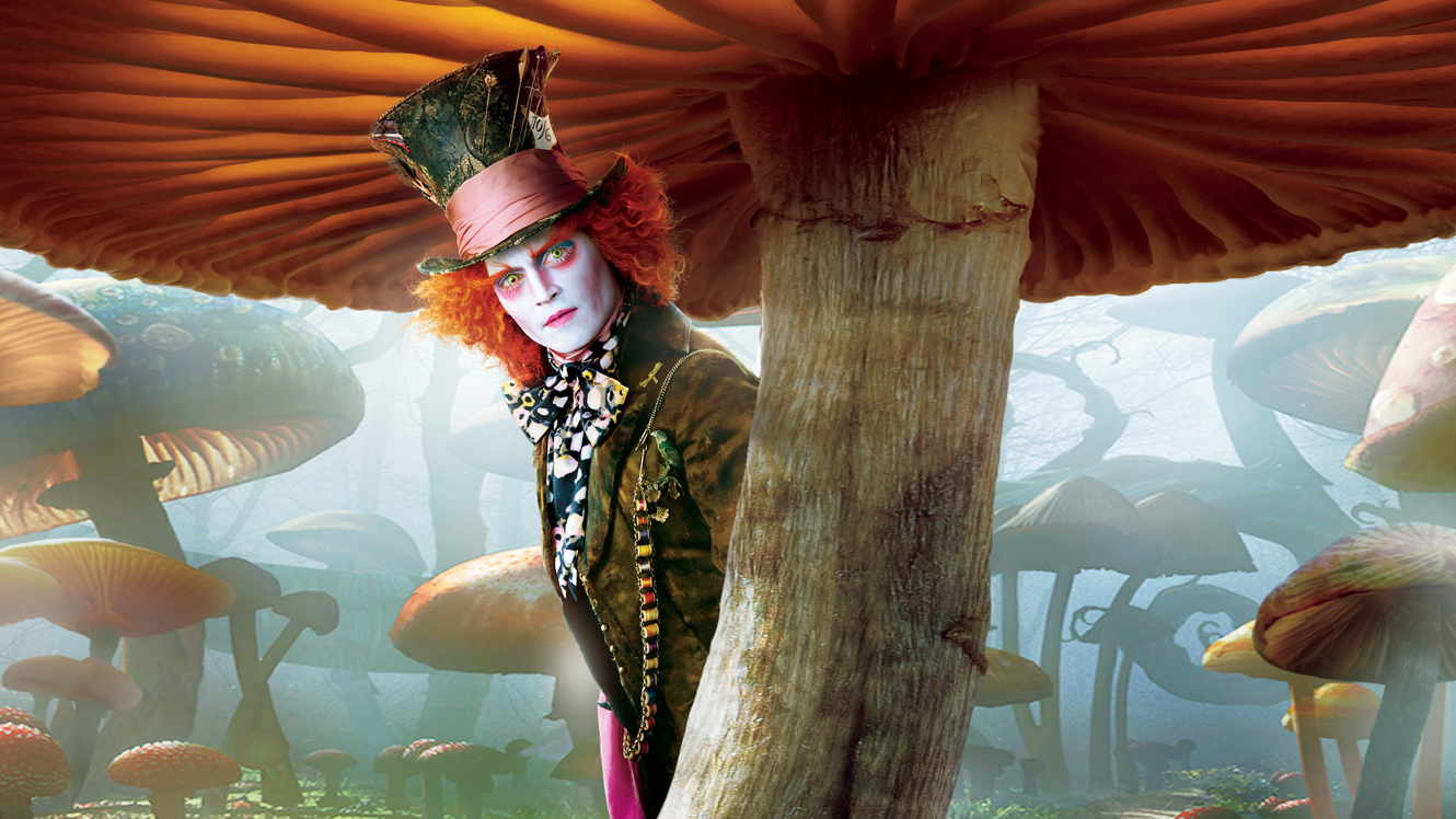 Johnny Depp as The Mad Hatter in Alice in Wonderland (2010) poster