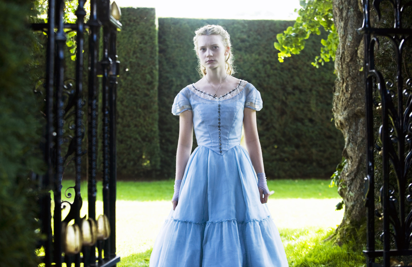Mia Wasikowska as Alice in Alice in Wonderland (2010) poster