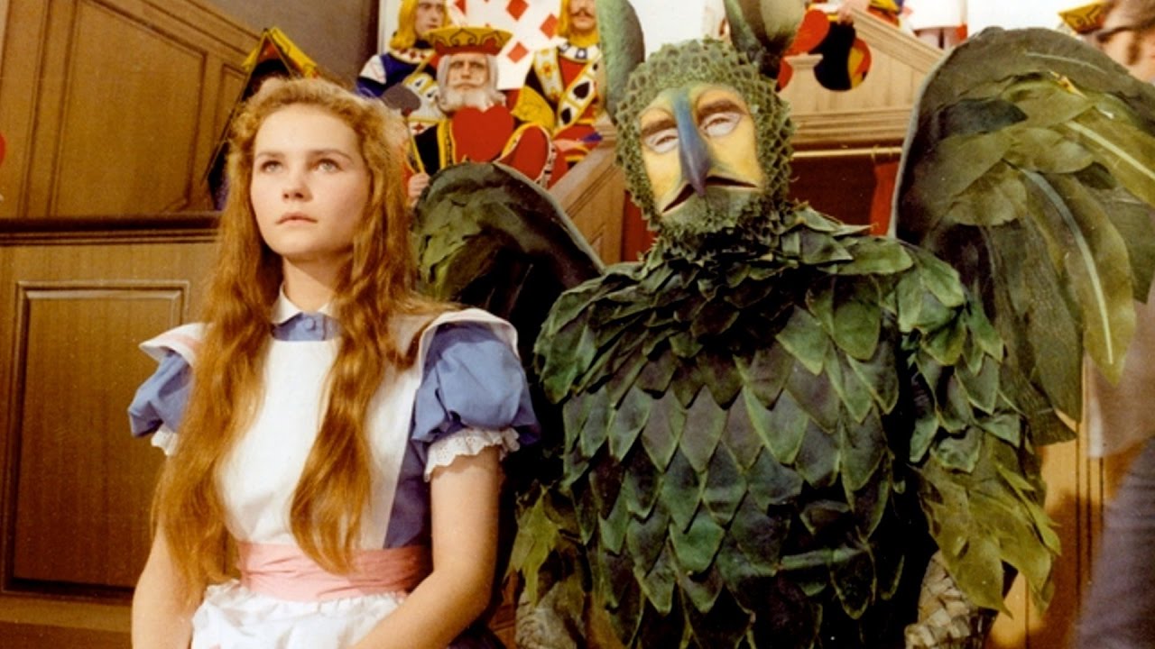 Alice (Fiona Fullerton) with The Gryphon (Spike Milligan) in Alice's Adventures in Wonderland (1972)