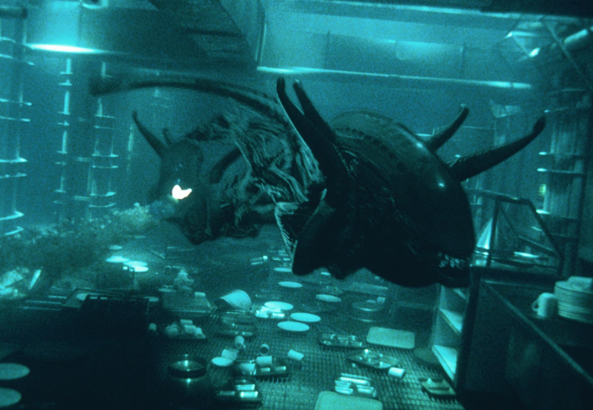 The Xenomorphs go swimming in Alien: Resurrection (1997)