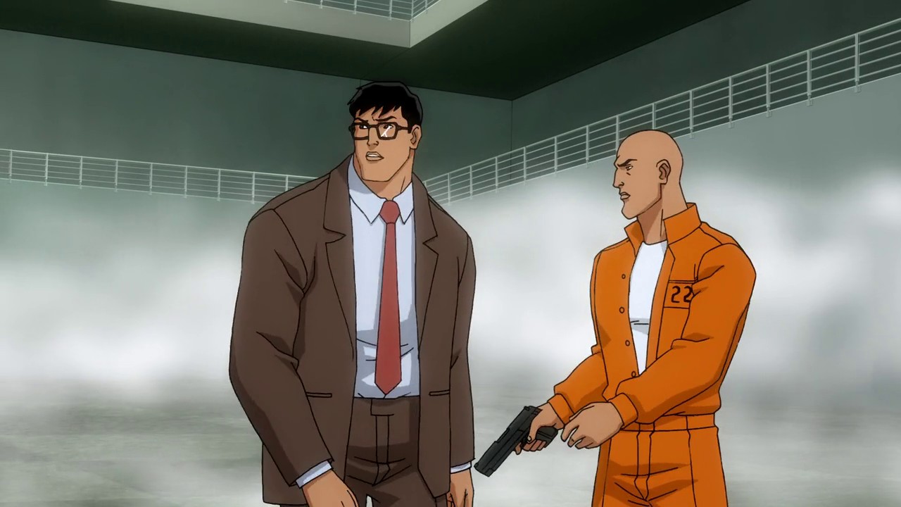 Clark Kent alongside Lex Luthor as he plans a jail break in All-Star Superman (2011)