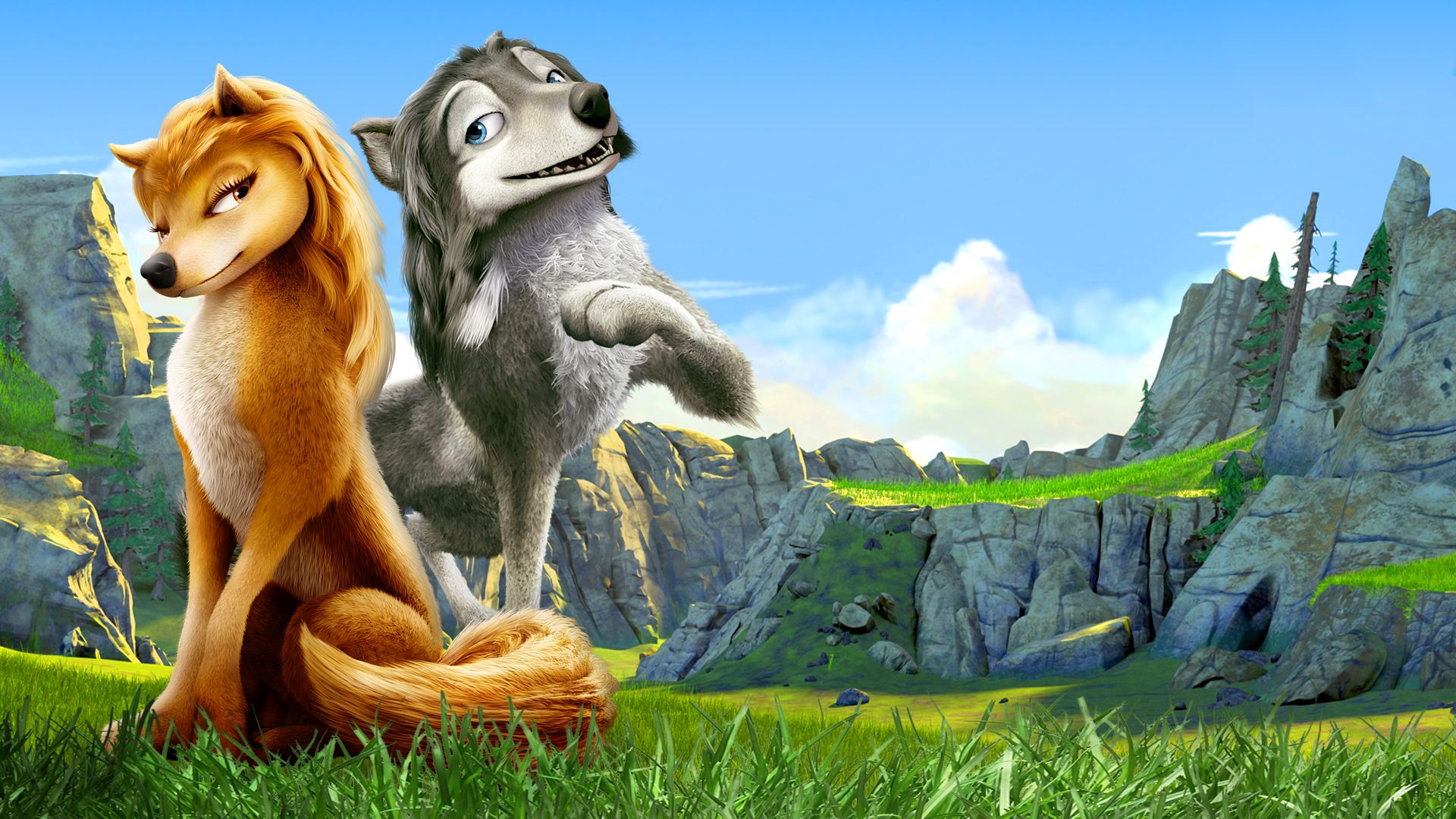 Love among the wolves - Kate (voiced by Hayden Panettiere) and Humphrey (voiced by Justin Long) in Alpha and Omega (2010)