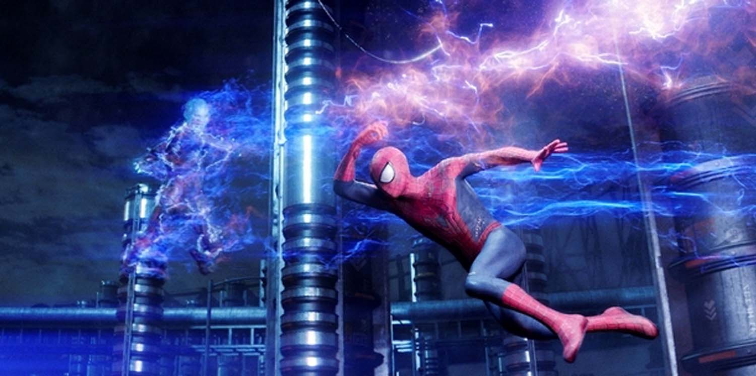 Spider-Man vs Electro in The Amazing Spider-Man 2 (2014)