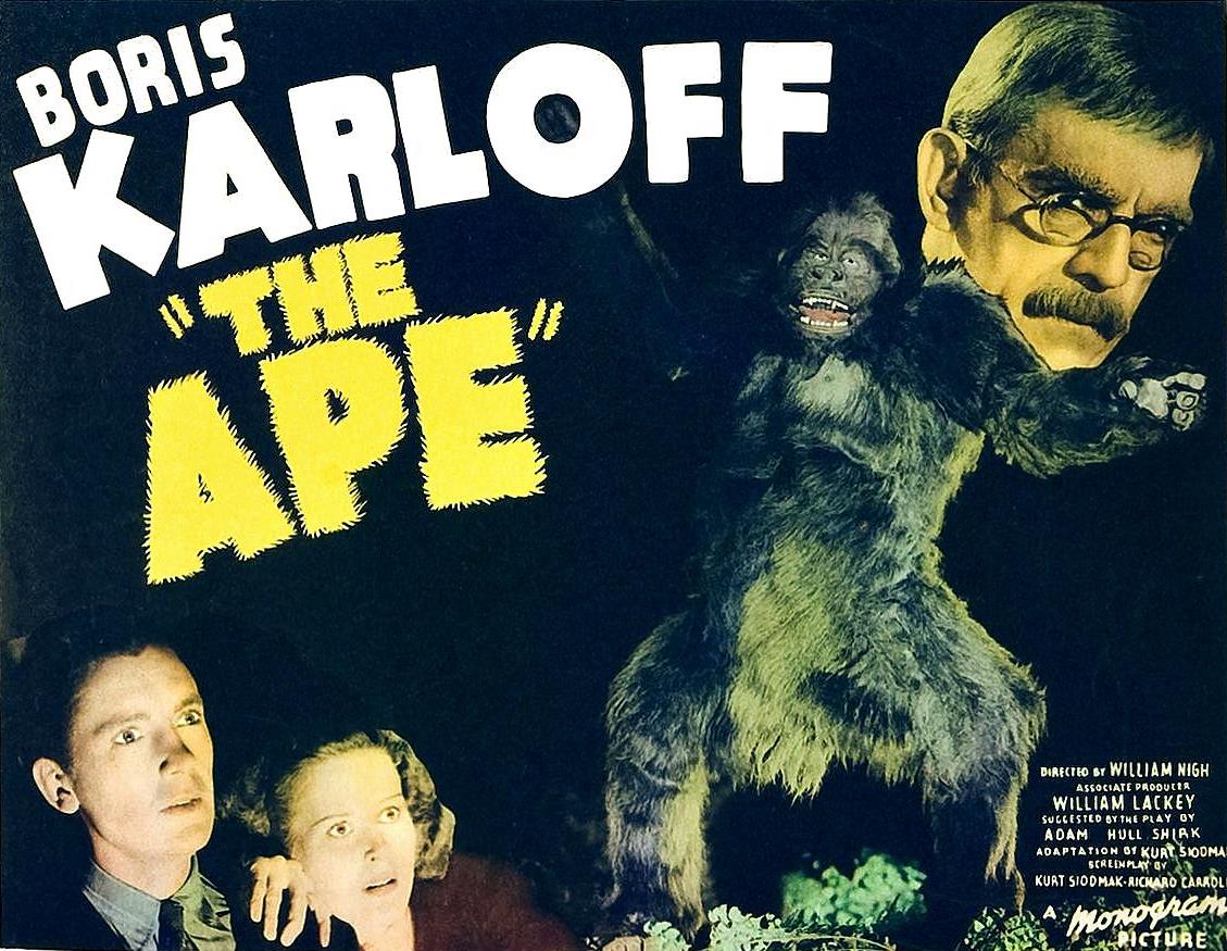 Lobby card from The Ape (1940)