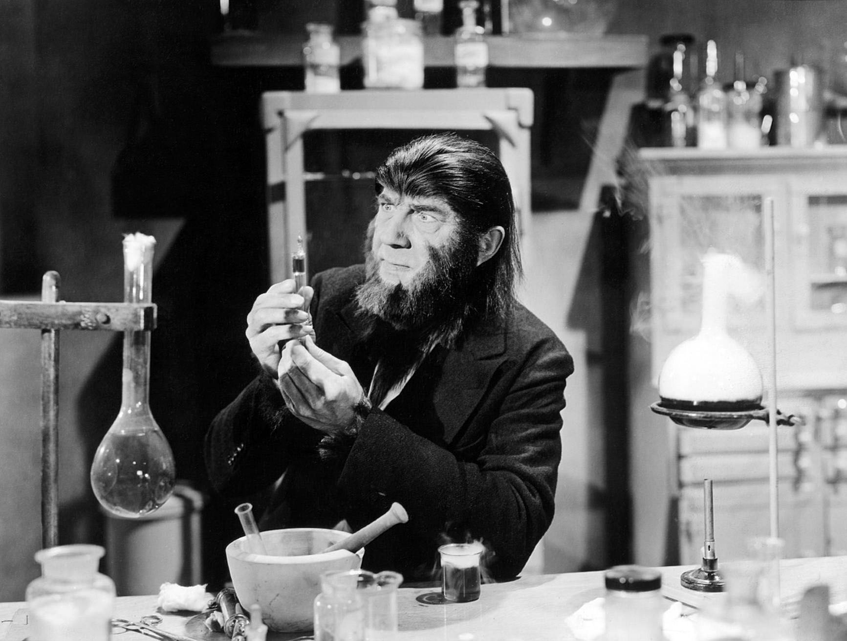 Bela Lugosi as mad scientist James Brewster in The Ape Man (1943)