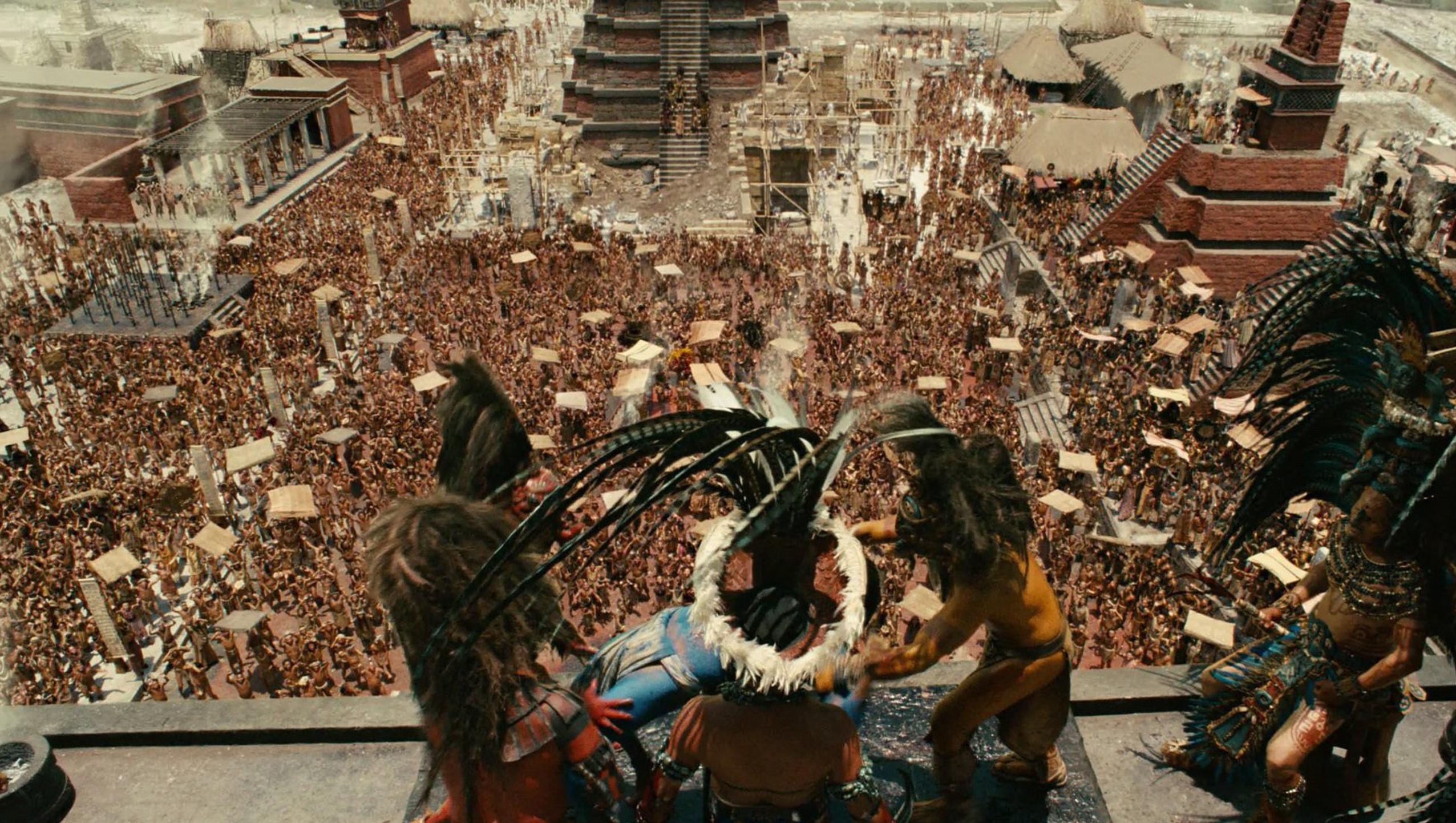 Human sacrifice in the Mayan city in Apocalypto (2006)