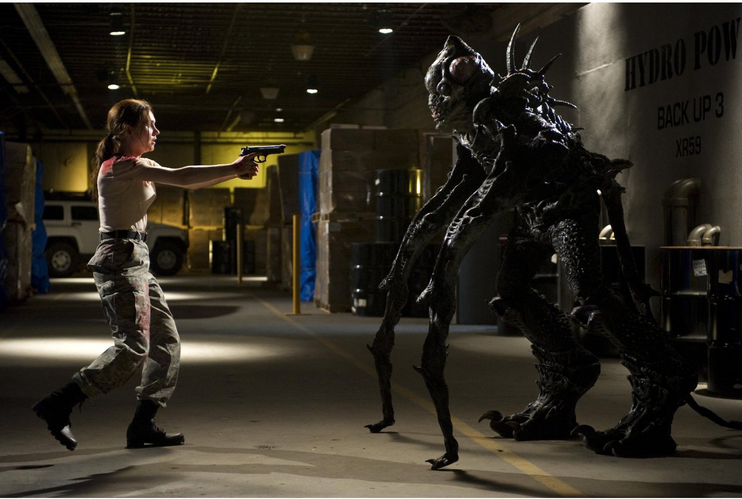 Rachel Miner vs alien monster in Area 51 (2011)