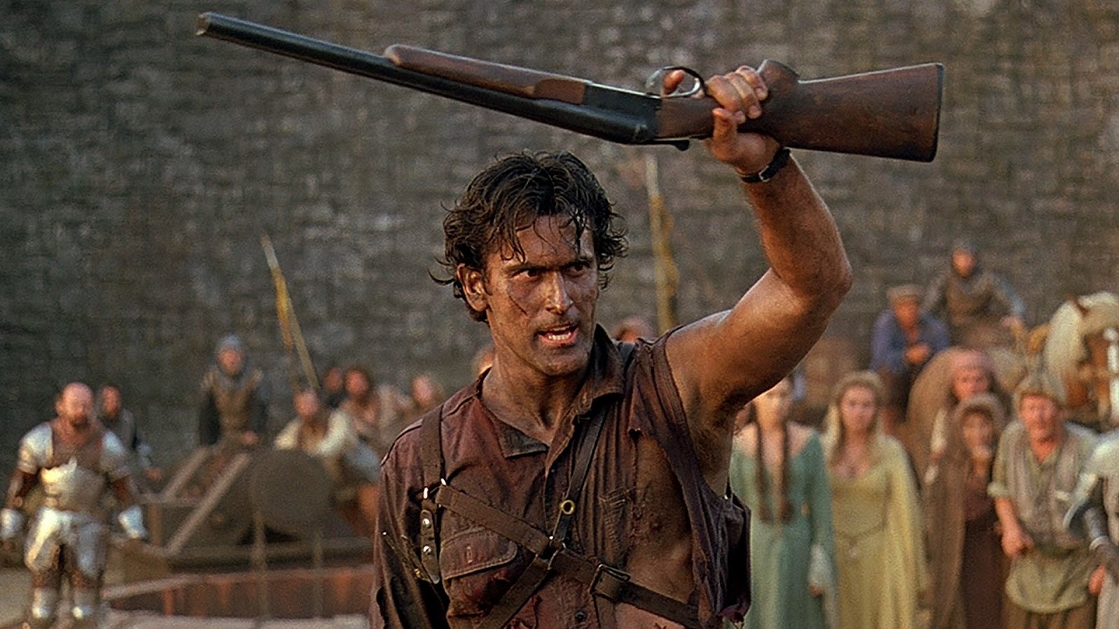 Bruce Campbell thrown back to Mediaeval times in Army of Darkness (1992)