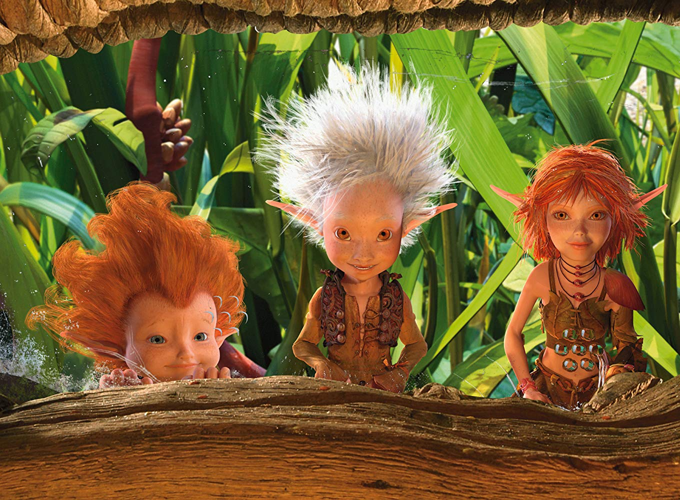 Among the Minimoys - Betamache (voiced by Jimmy Fallon), Arthur (voiced by Freddie Highmore) and Princess Selenia (voiced by Madonna) in Arthur and the Invisibles (2006)