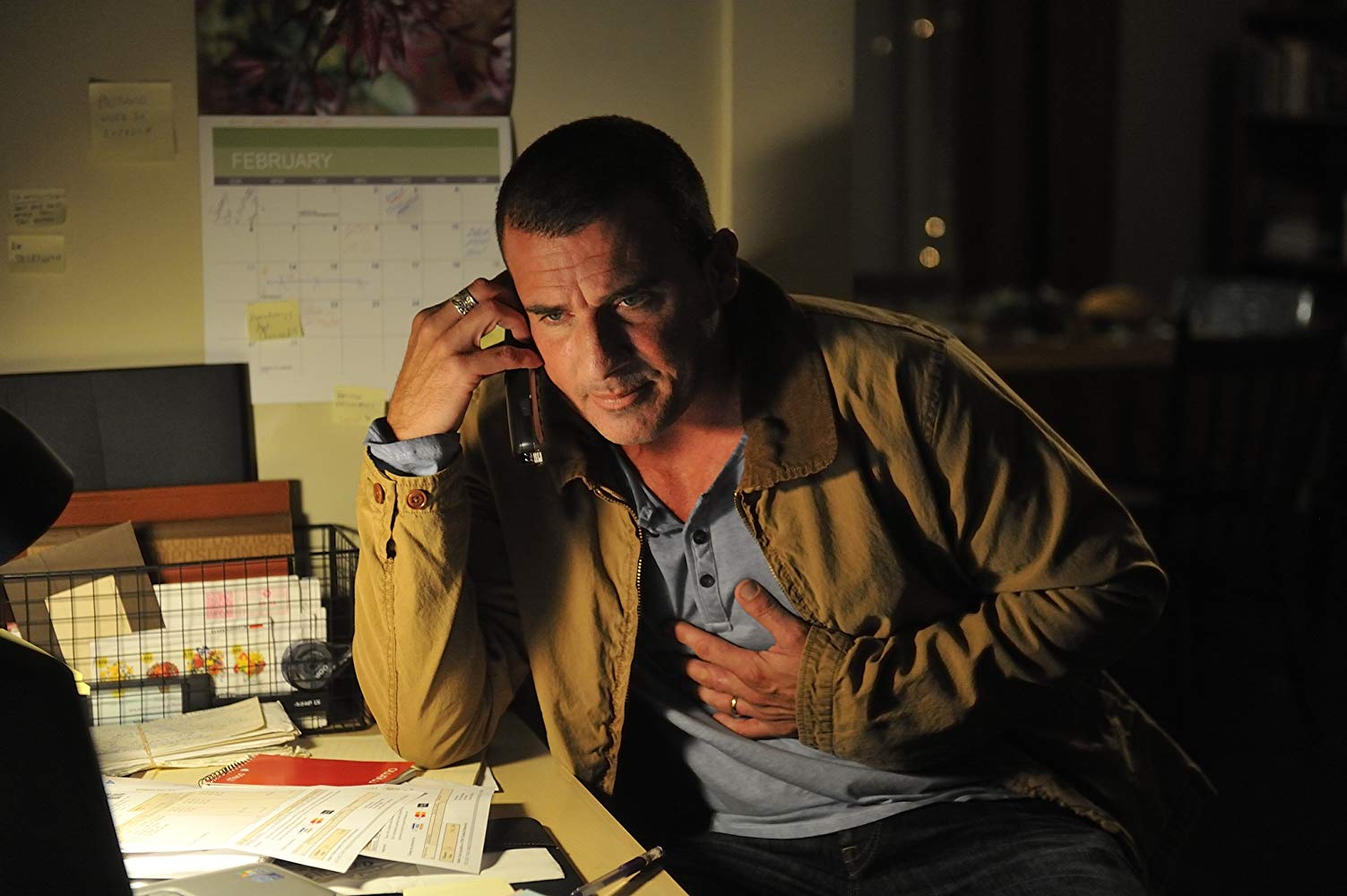 Dominic Purcell as a regular average guy struggling amidst the financial crisis in Assault on Wall Street (2013)