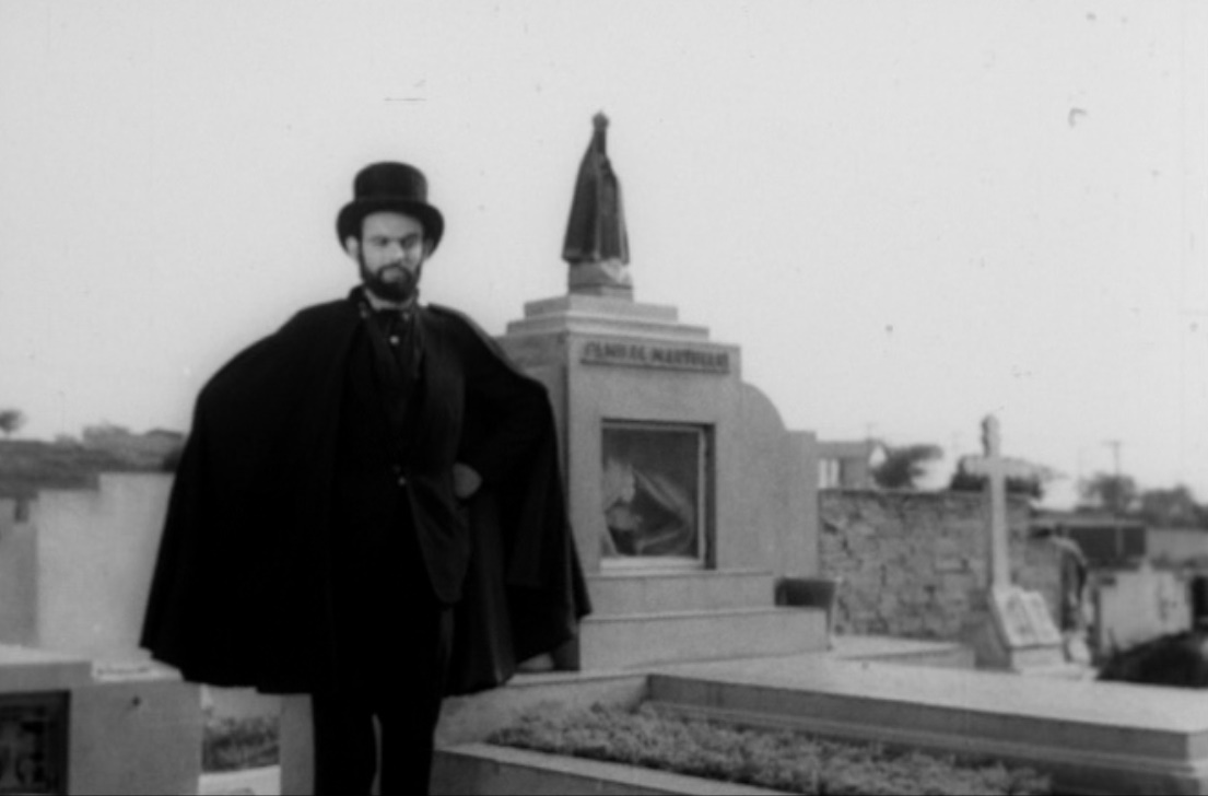 Jose Mojica Marins (also the film's director/writer) as Ze do Caixao/Coffin Joe in At Midnight I'll Take Your Soul (1964)