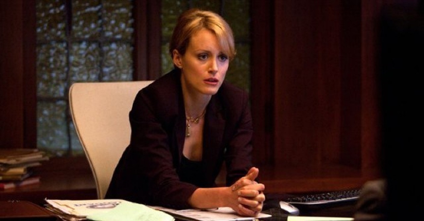 Taylor Schilling as Ayn Rand's heroine, railroad tycoon Dagny Taggart in Atlas Shrugged (2011)