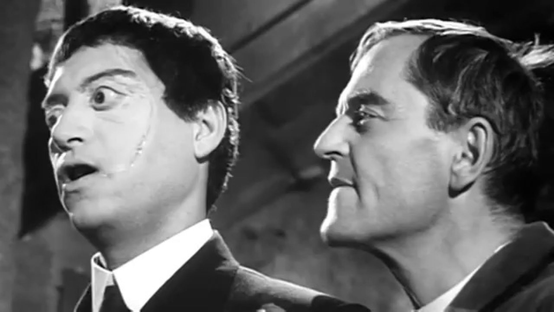 Dr Orloff (Howard Vernon) (r) and lab assistant Morpho (Riccardo Valle) (l) in The Awful Dr Orloff (1962) 