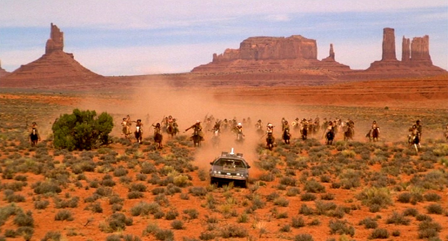 The DeLorean back in the Wild West in Back to the Future Part III (1990)