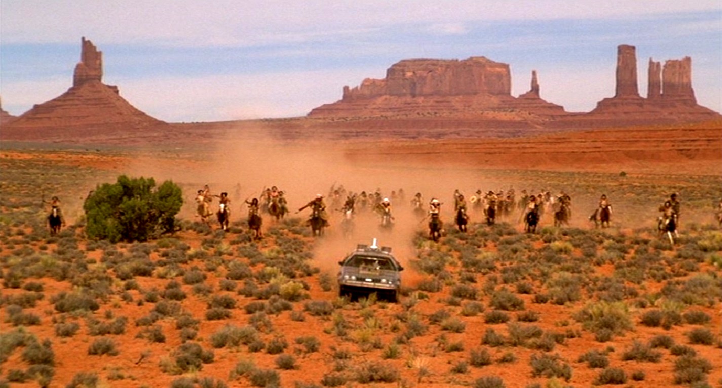 The DeLorean back in the Wild West in Back to the Future Part III (1990) 