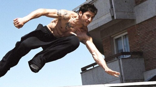 Parkour creator David Belle in action in Banlieue 13 (2005)