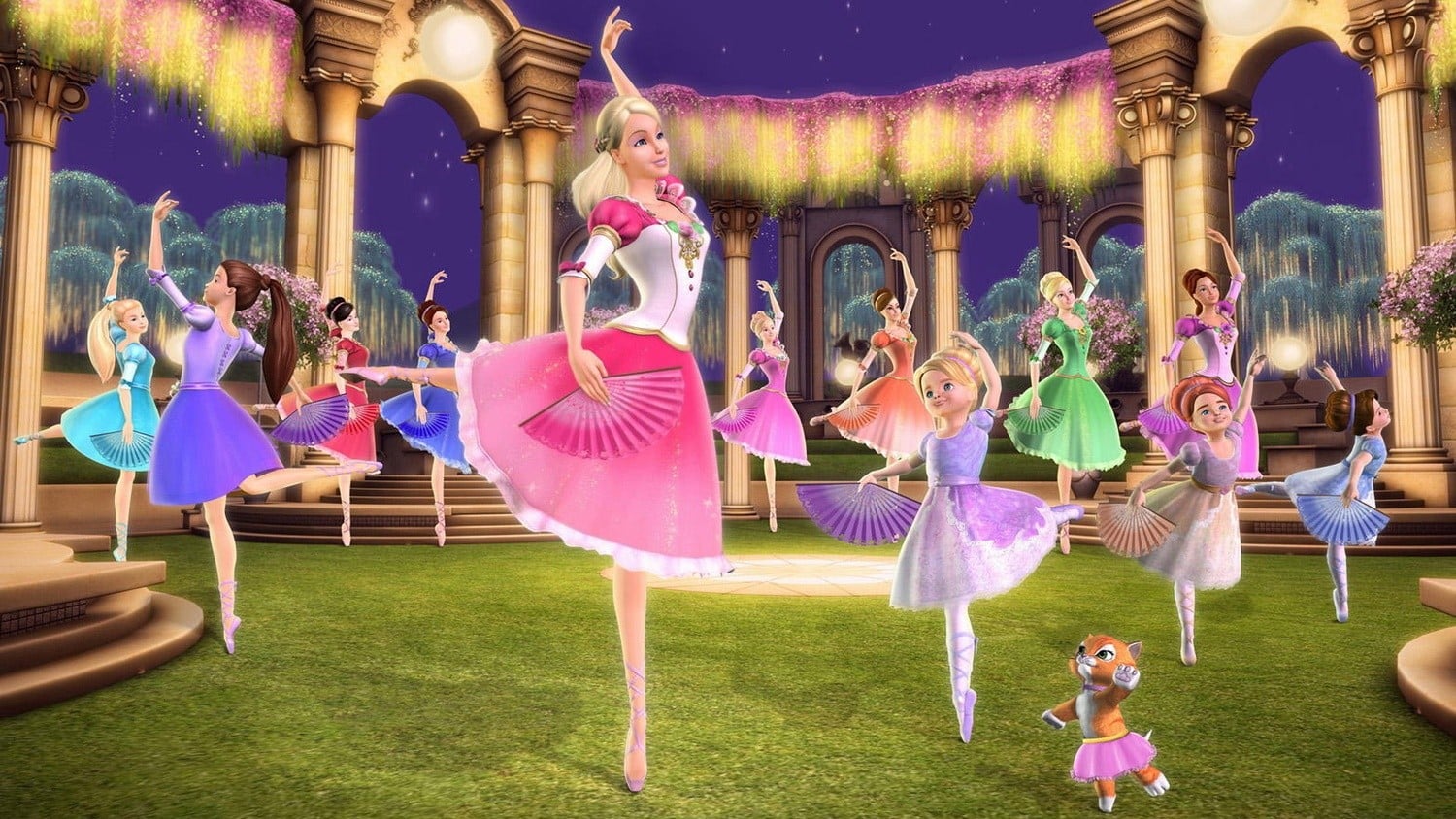 The twelve dancing princesses in Barbie in The 12 Dancing Princesses (2006)