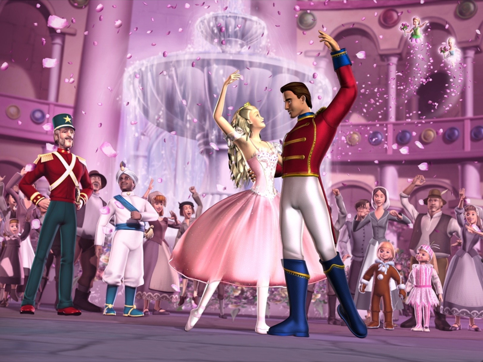 Barbie is wooed by Prince Eric in Barbie in the Nutcracker (2001) 