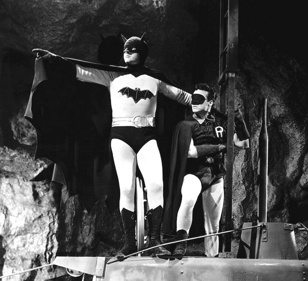 Batman (Lewis Wilson) and Robin (Douglas Croft) in Batman (1943)