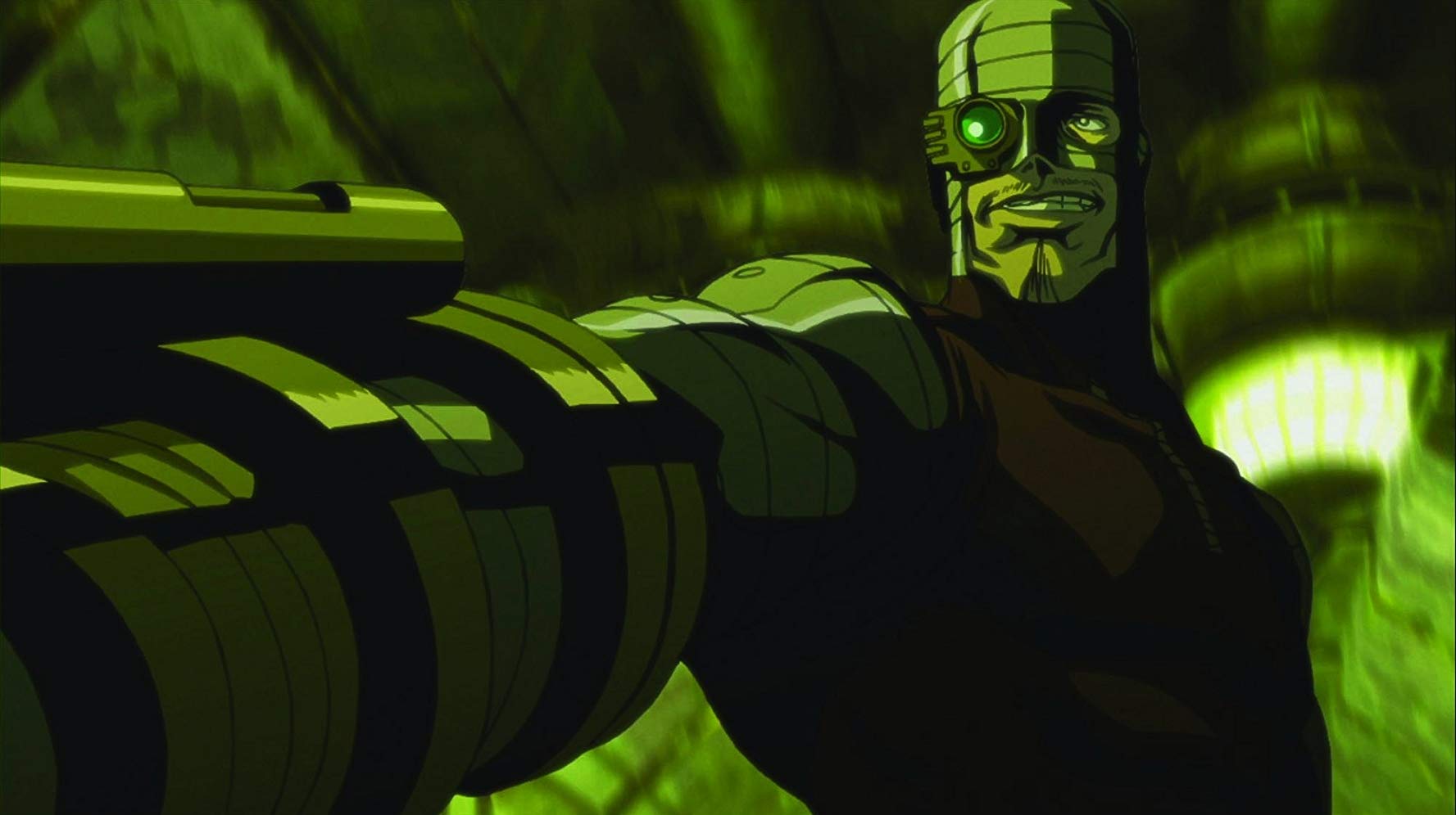 The first screen appearance of Deadshot in Batman Gotham Knight (2008)