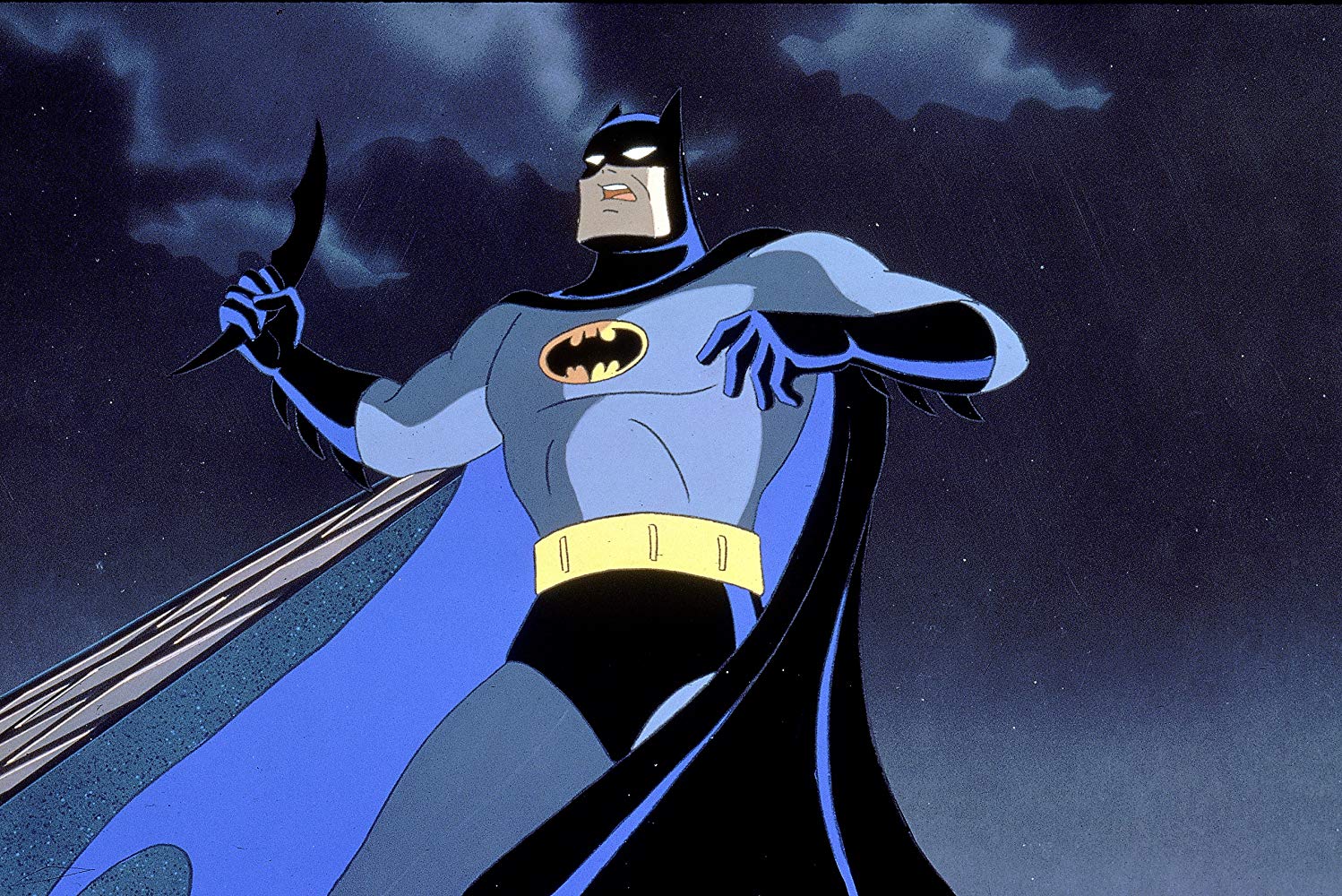 The animated Batman (voiced by Kevin Conroy) in Batman Mask of the Phantasm (1993)