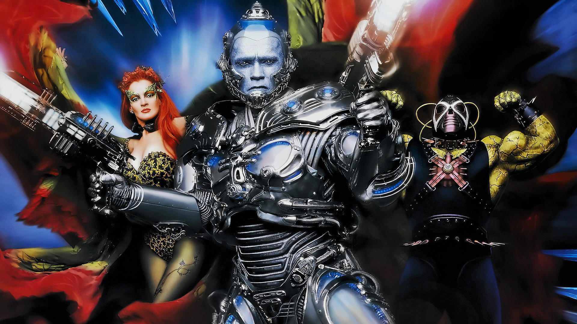 Poison Ivy, Mr Freeze and Bane in Batman & Robin (1997)