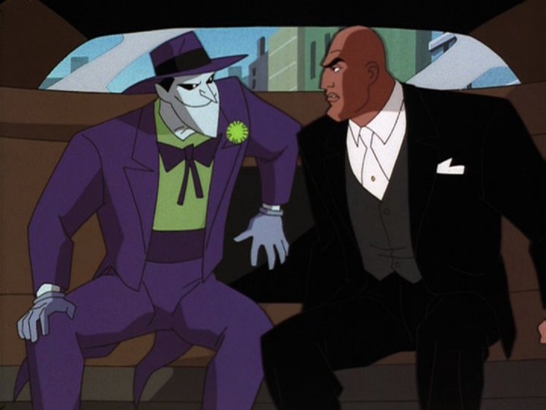 Meeting between The Joker and Lex Luthor in The Batman Superman Movie World's Finest (1998)