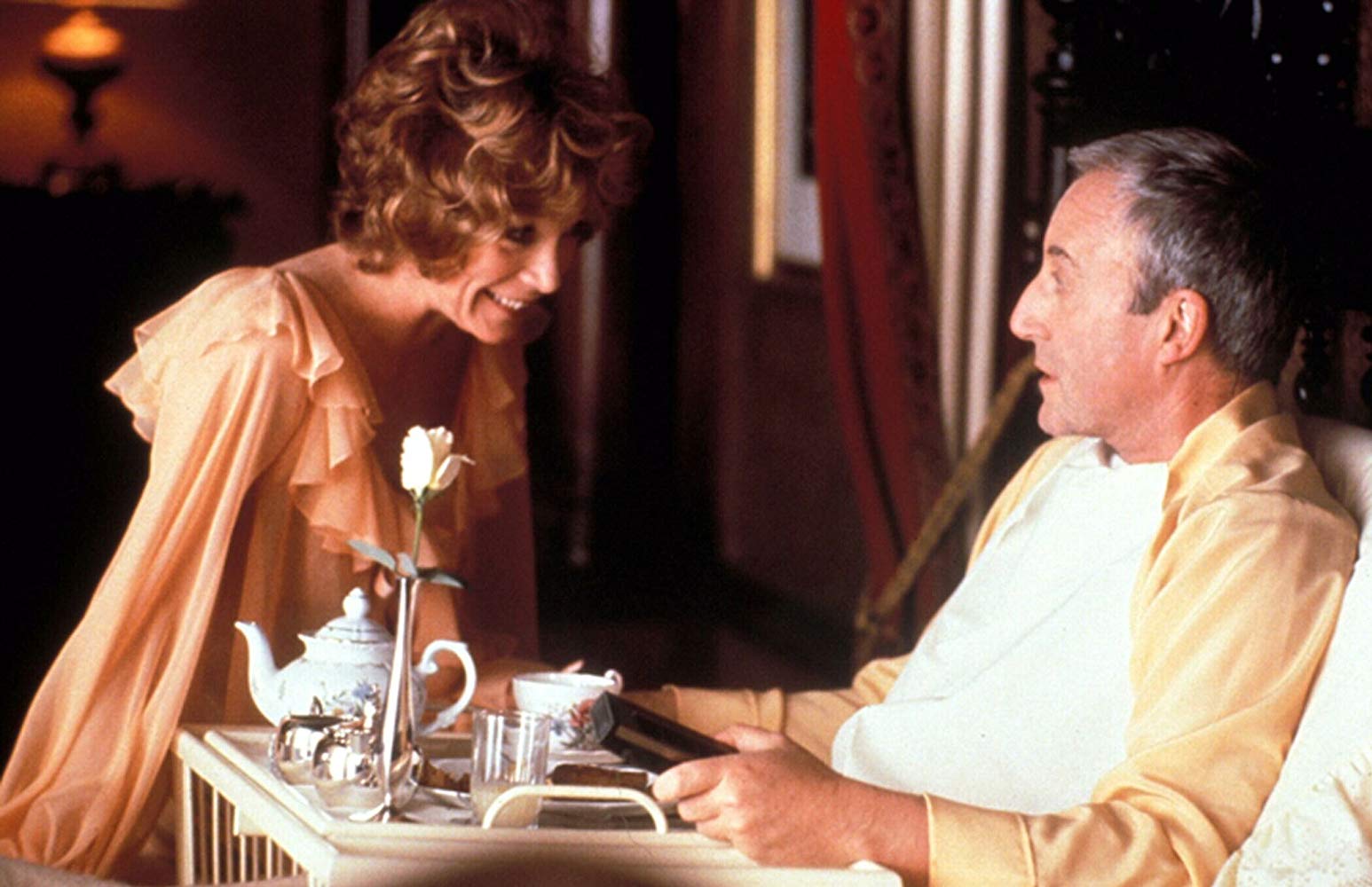 Chauncey Gardener (Peter Sellers) with Eve Rand (Shirley Shirley MacLaine) in Being There (1979)