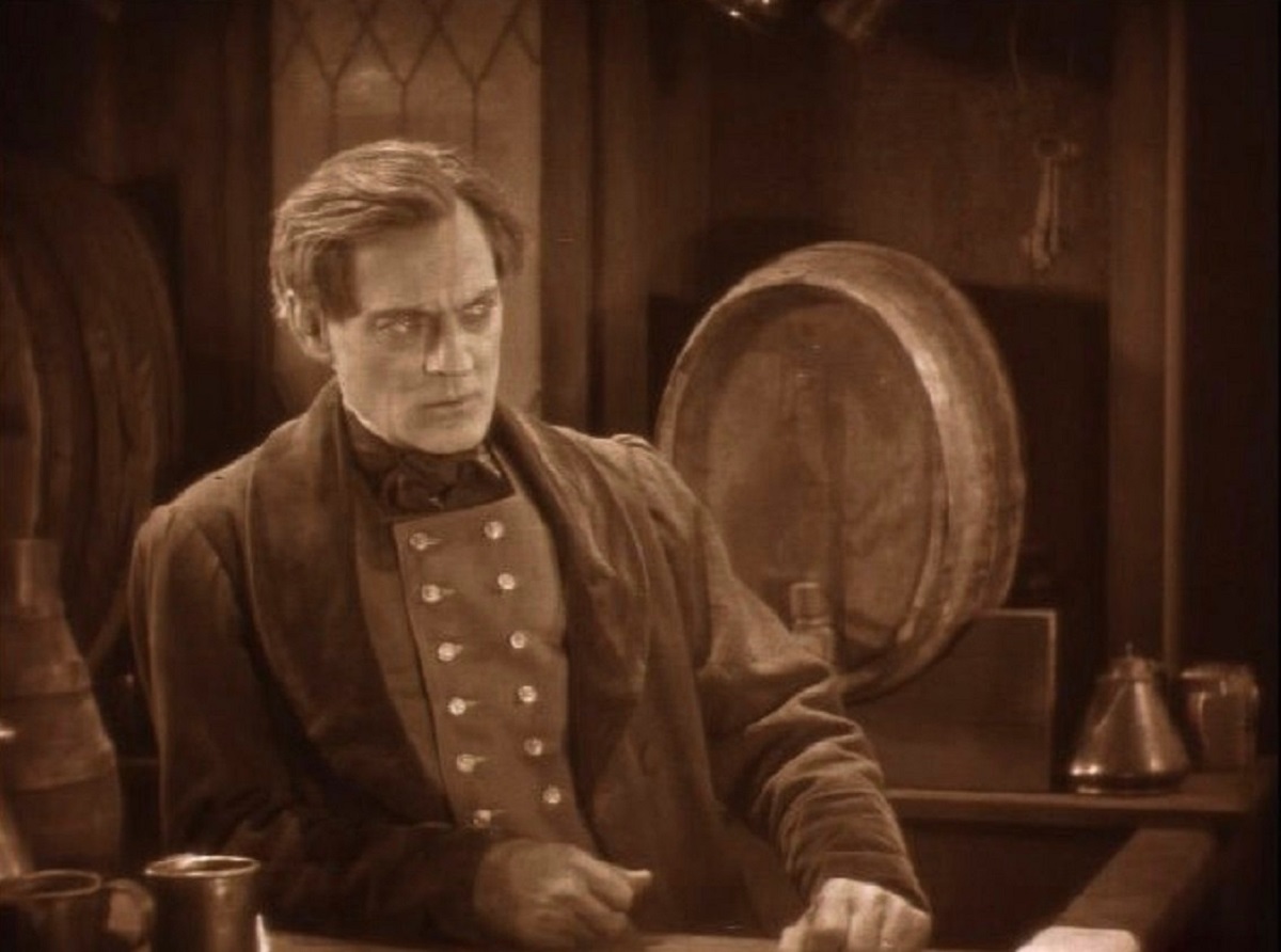 Lionel Barrymore as the guilt-wracked murderer Mathias in The Bells (1926)