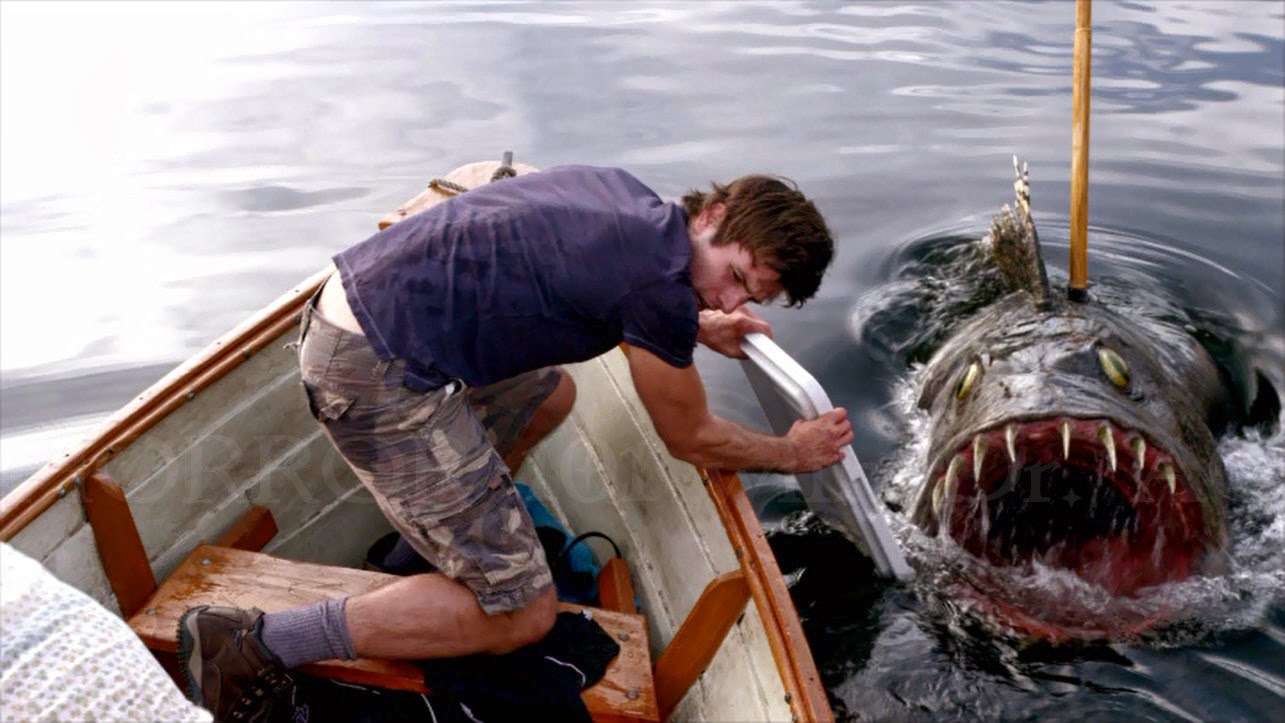 Chris Conroy and the giant fish in Beneath (2013)