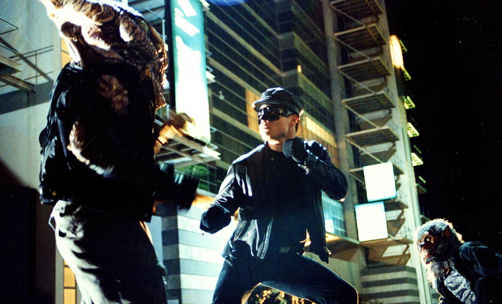 Andy On tackles mutant monsters in Black Mask 2: City of Masks (2002)