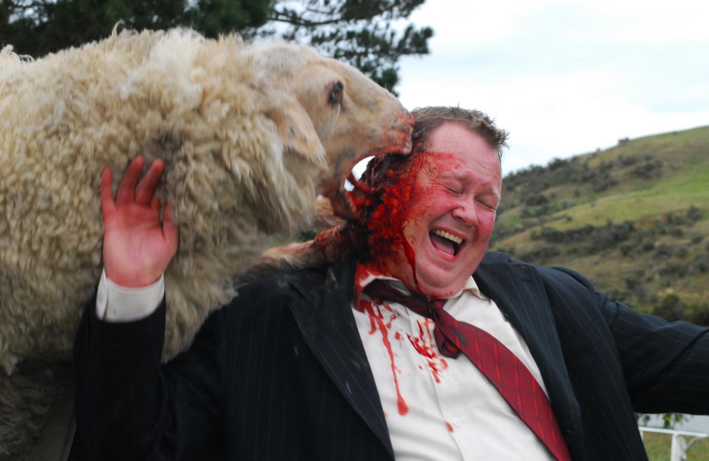 Mutant sheep attacks in Black Sheep (2006)