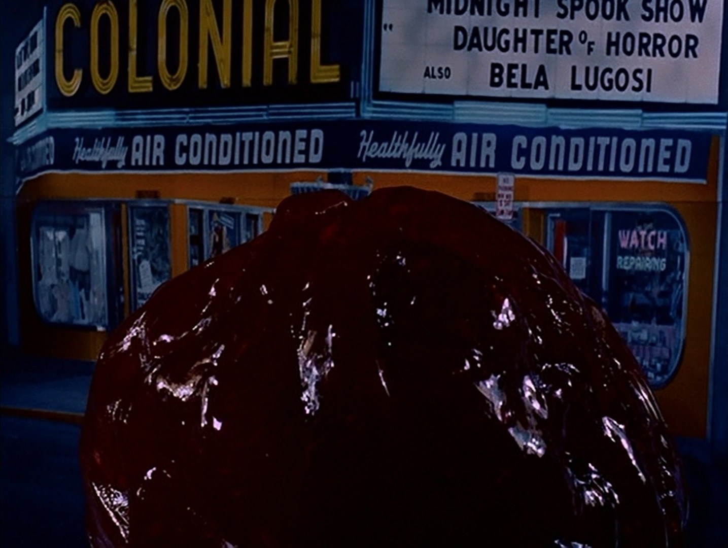 The Blob invades a movie theatre in The Blob (1958)